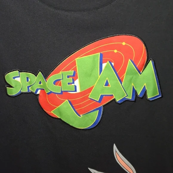Looney Tunes Space Jam by FREEZE Black Short Sleeved T-Shirt Unisex Size Large - Picture 3 of 8
